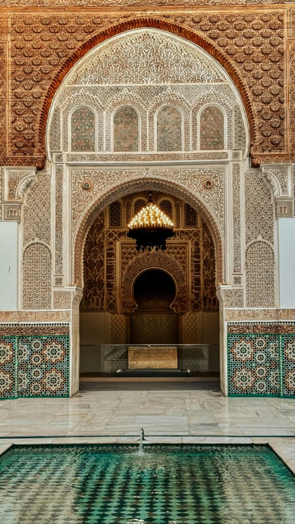 pexels photo 33429795 33429795 Stunning Moroccan architecture featuring detailed arches and tiles in Marrakech.